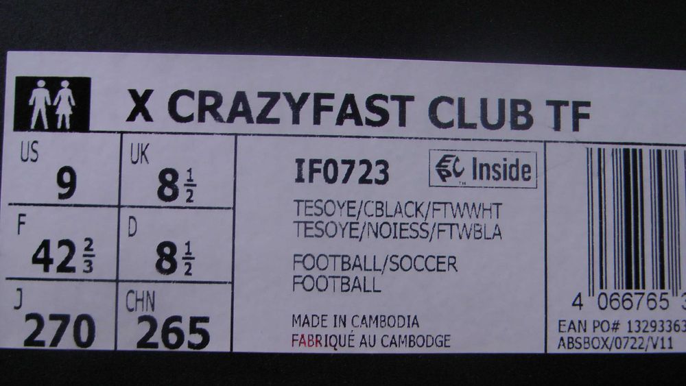 Ghete fotbal sintetic NOI Adidas X Crazyfast Club marimea 42,5