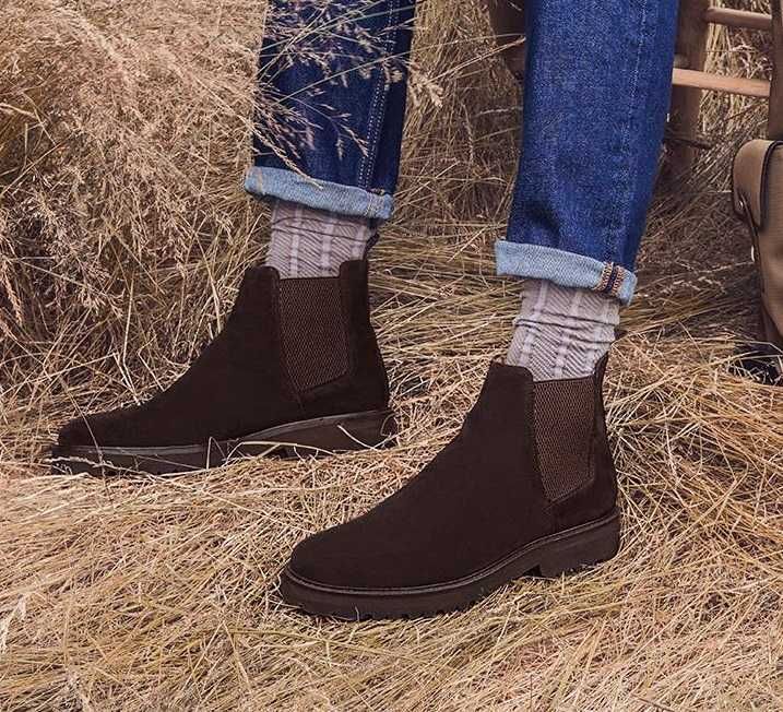 Ghete chelsea 44 plain toe Bullboxer NOI piele naturala moale