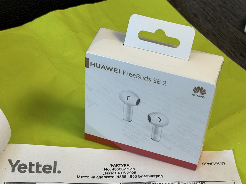 *** ЗАПЕЧАТАН Huawei FreeBuds SE 2 Yettel Гаранция до 2027 г.