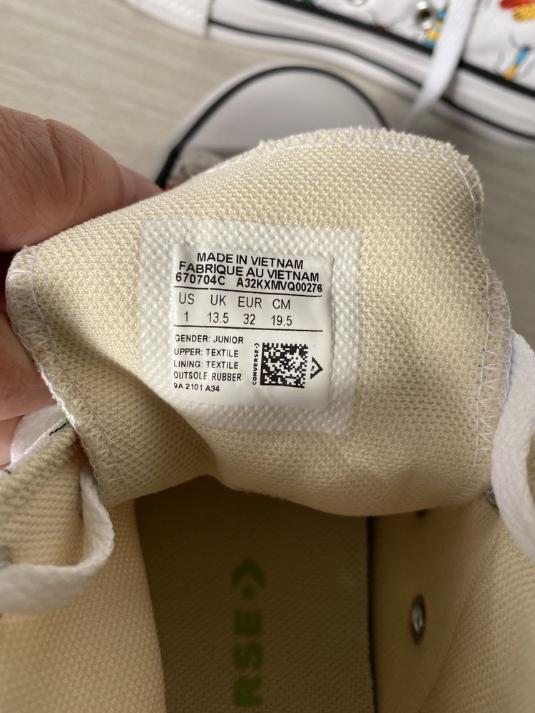 Converse copii mărimea 32 , interior 19,5 cm , noi , doar spălați