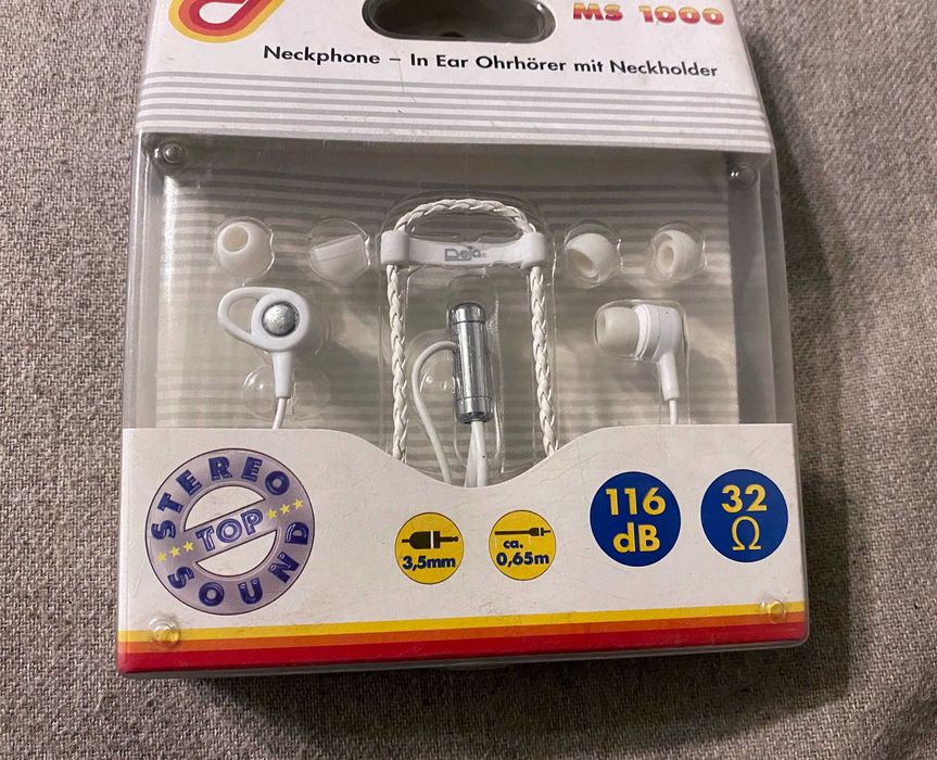 Căști stereo Daja MS1000 in-ear cu neckholder, 32Ω, 116dB, 3.5mm