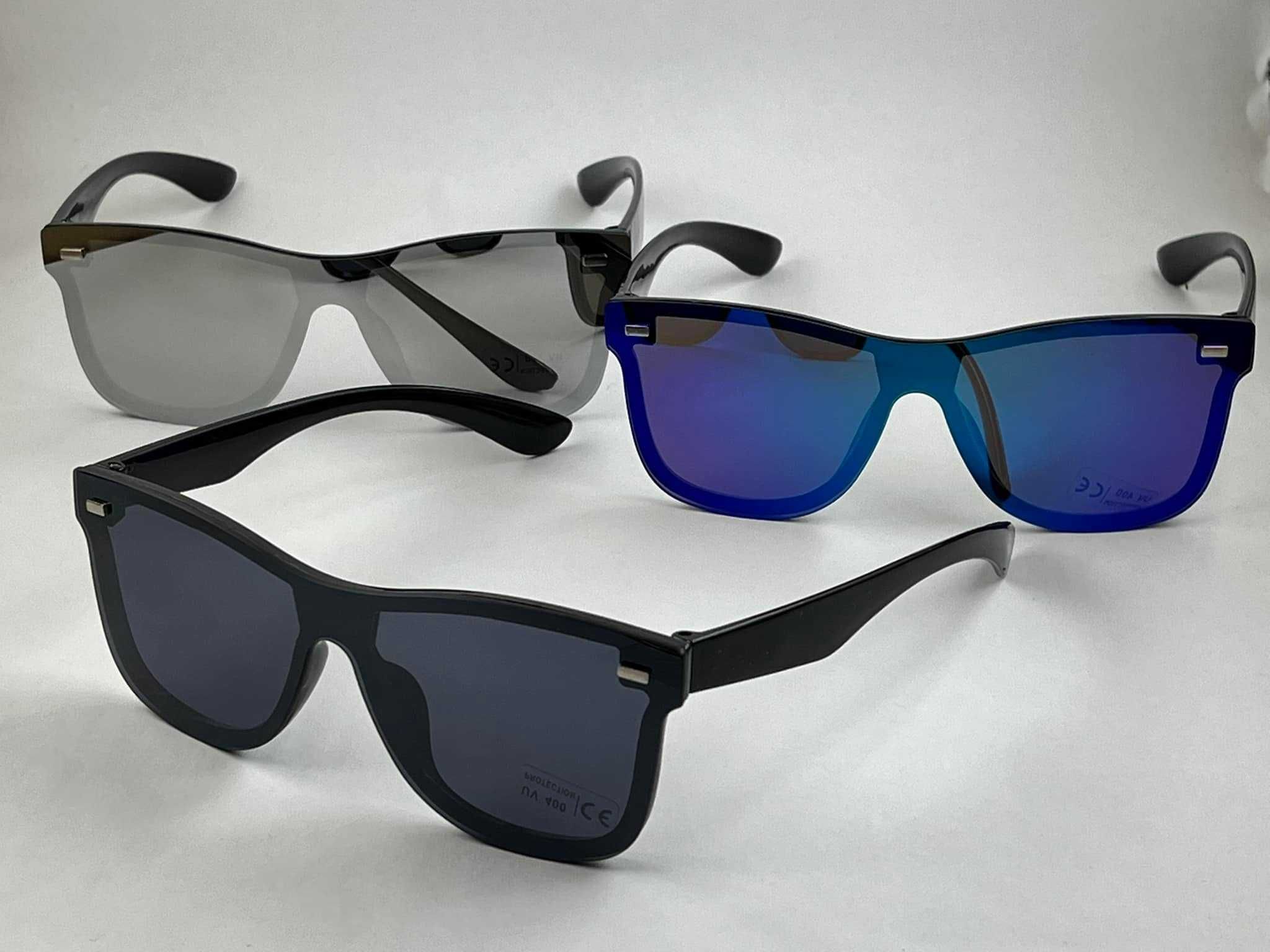 Огледални Слънчеви очила Черни Сини Стъкла RB Сиви Sunglasses
