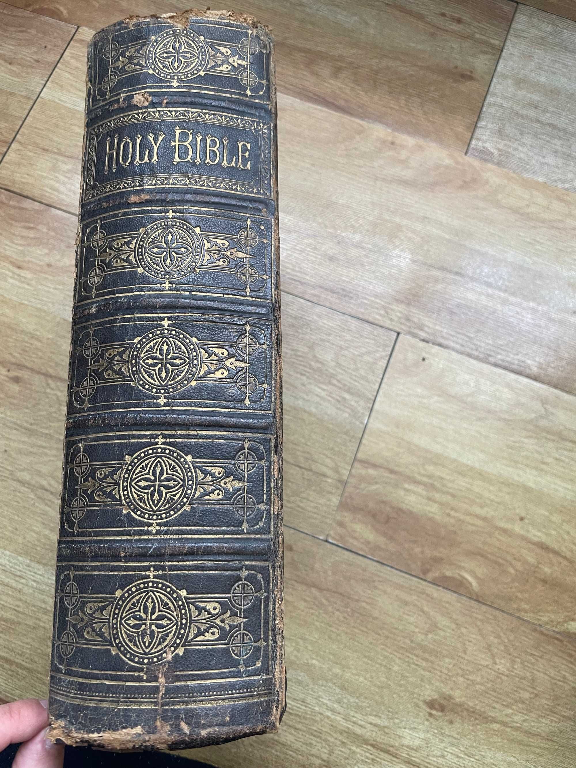 Victorian Family Bible, Biblia / Biblie veche , 1877, engleza , 6 kg