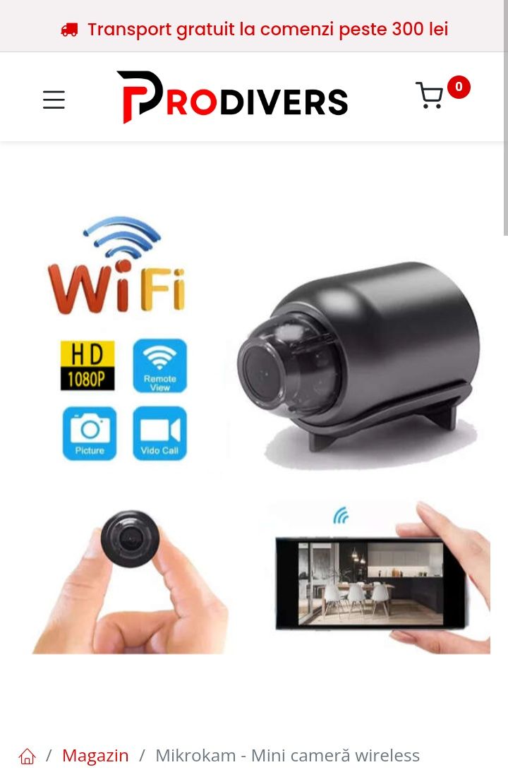 Mikrokam - Mini cameră wireless