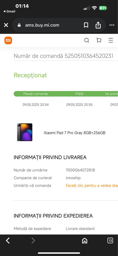 Tableta Xiaomi Pad 7 Pro