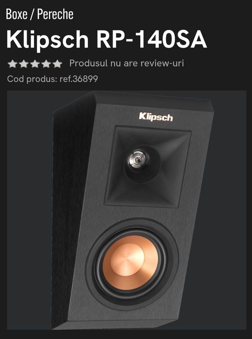 Boxe Klipsch Elevation Dolby Atmos Reference Premiere RP-140SA