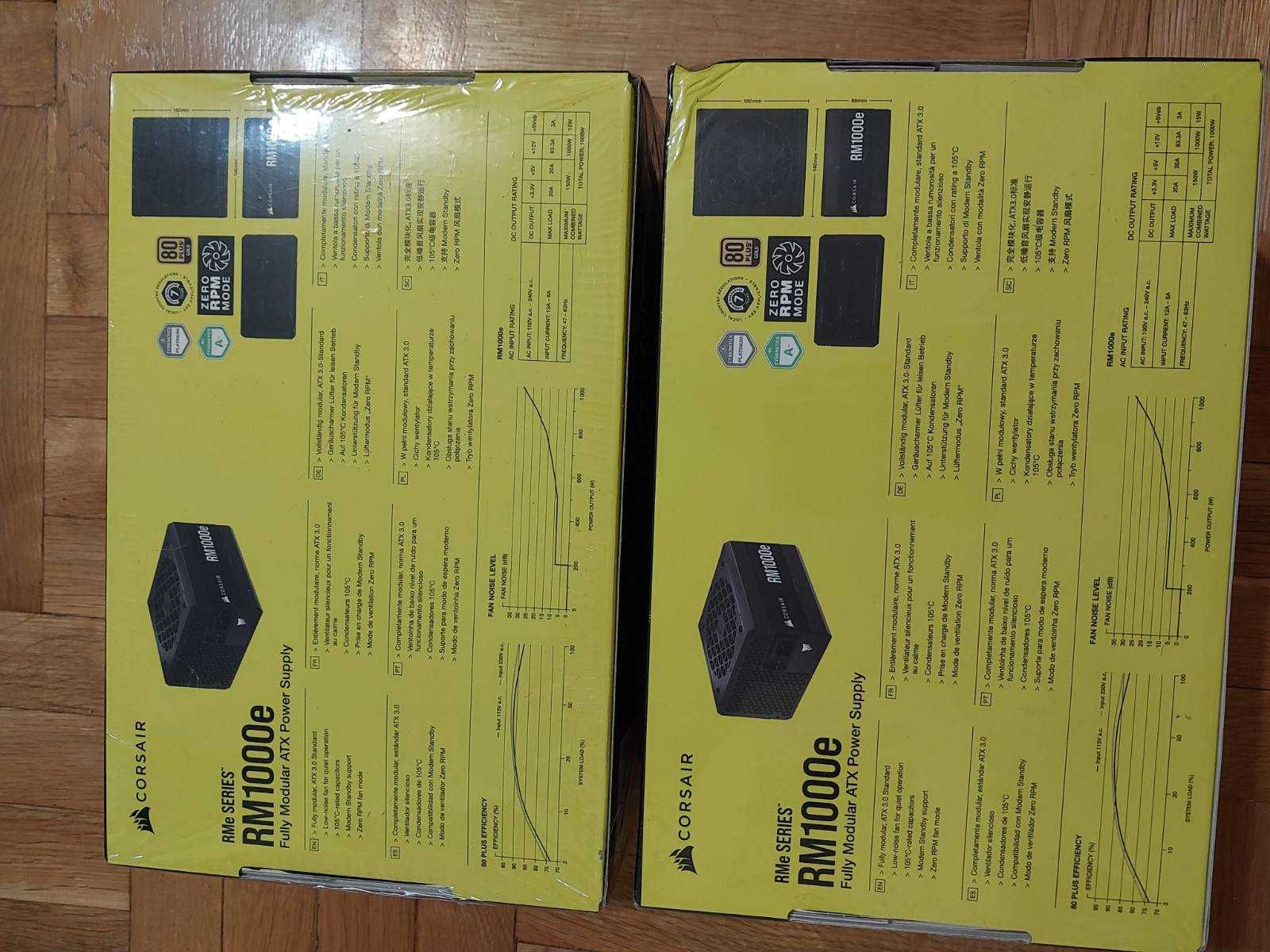 CORSAIR RM 1000e , 1000W 80+Gold - НОВО напълно модулно захранване !