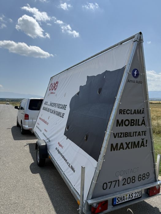 Remorci publicitare noi XXL - 27 m2 de banner