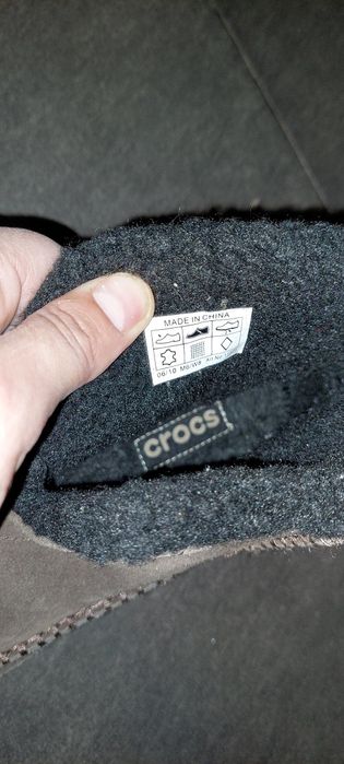 Ghete Crocs noi din piele întoarsă, imblanite 38/39