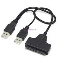 Adaptor cablu 21 pini SATA la USB pentru HDD SSD DVD ROM !