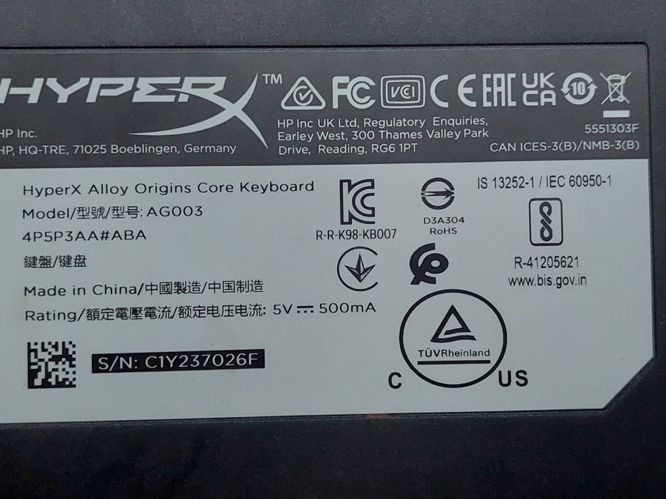 HyperX Alloy origins core в идеальном состоянии