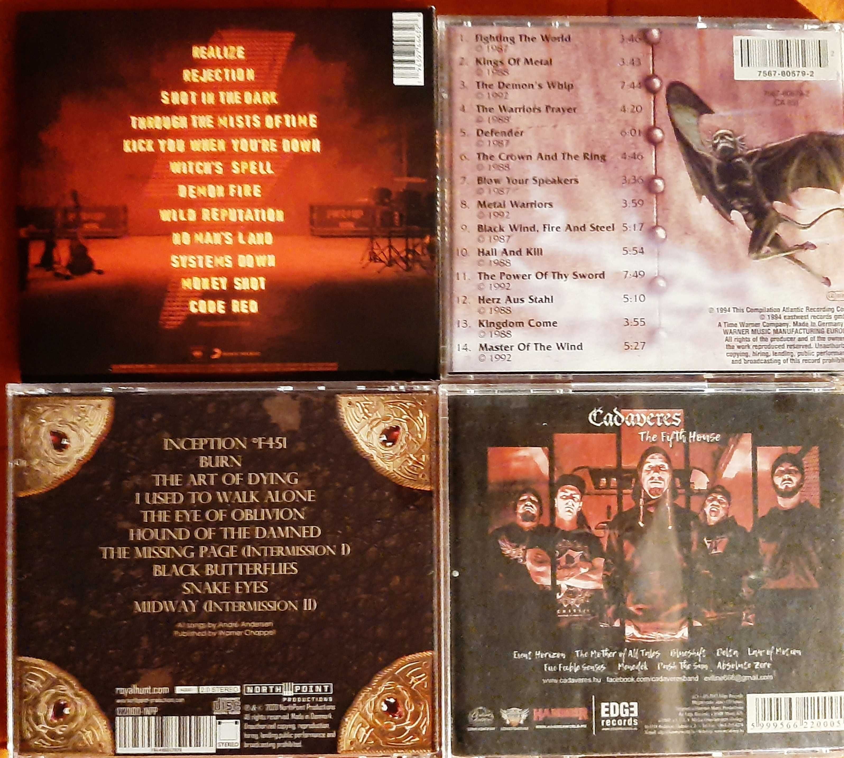 Vand CD rock heavy metal (Moonspell, Battlelore, Royal Hunt, Manowar)