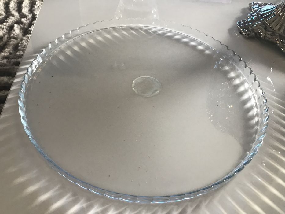 Стъклена купа и чаши ,Поставка за торта и сладки ,поставка за ядки