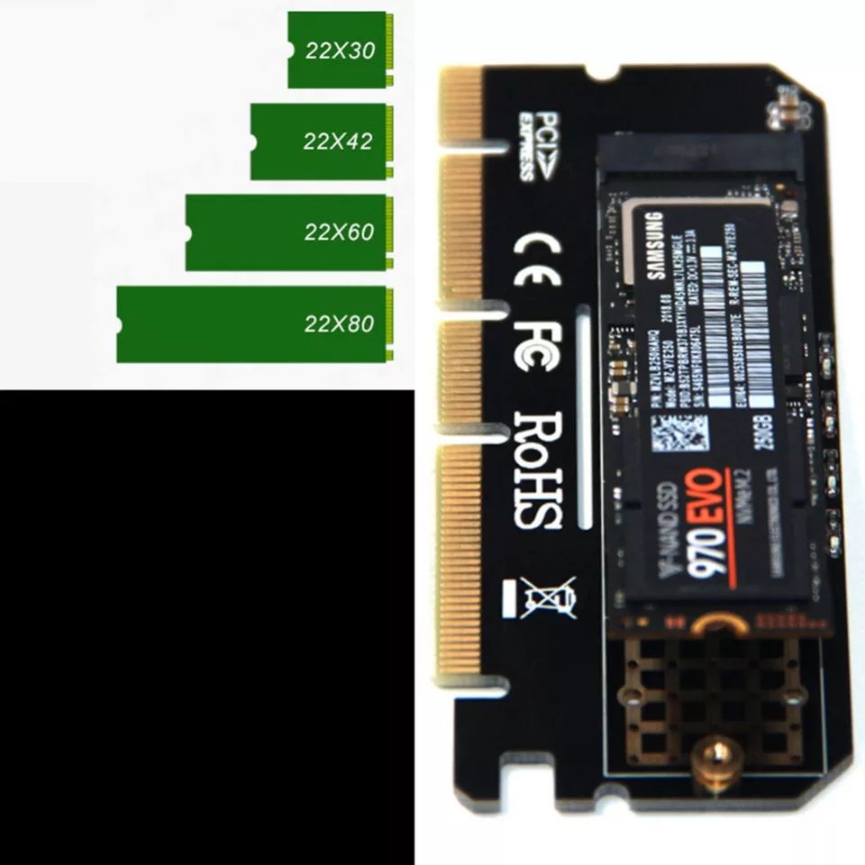 Adaptor ssd M.2 NVME 2230,2242,2260,2280 la PCI-E port x4,x8,x16