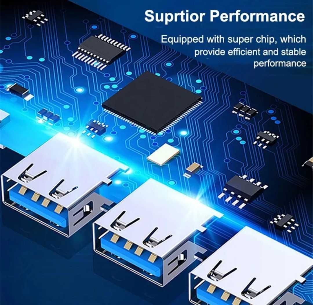 Переходник OTG Type C на 4 USB (HUB). Алматы