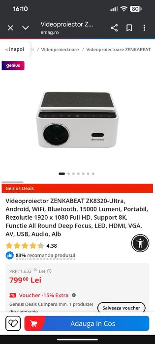 Proiector Zenkabeat 8k