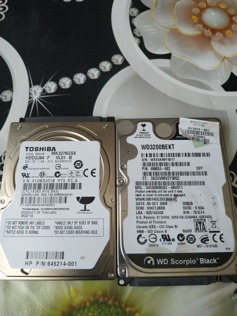 HDD на 1000гб, на 500гб, на 320гб