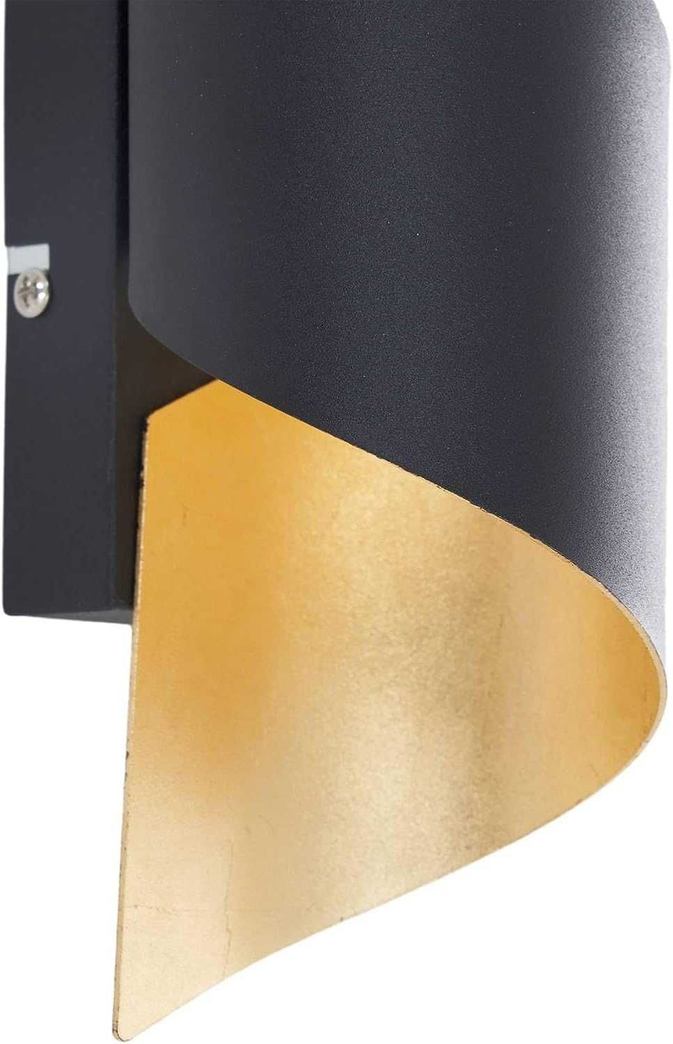 Aplica de perete Lindby 9624514 aurie neagră efect de lumină verticală