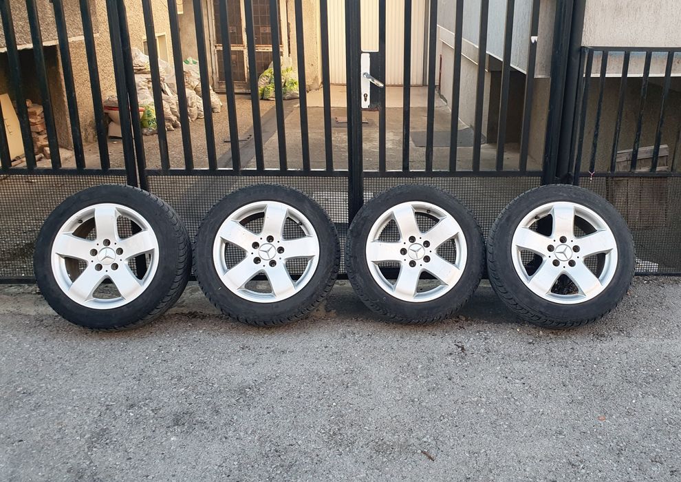 4бр Алуминиеви джанти със зимни гуми  за Мерцедес 16цола