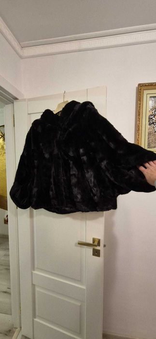 Poncho blana naturala vizon