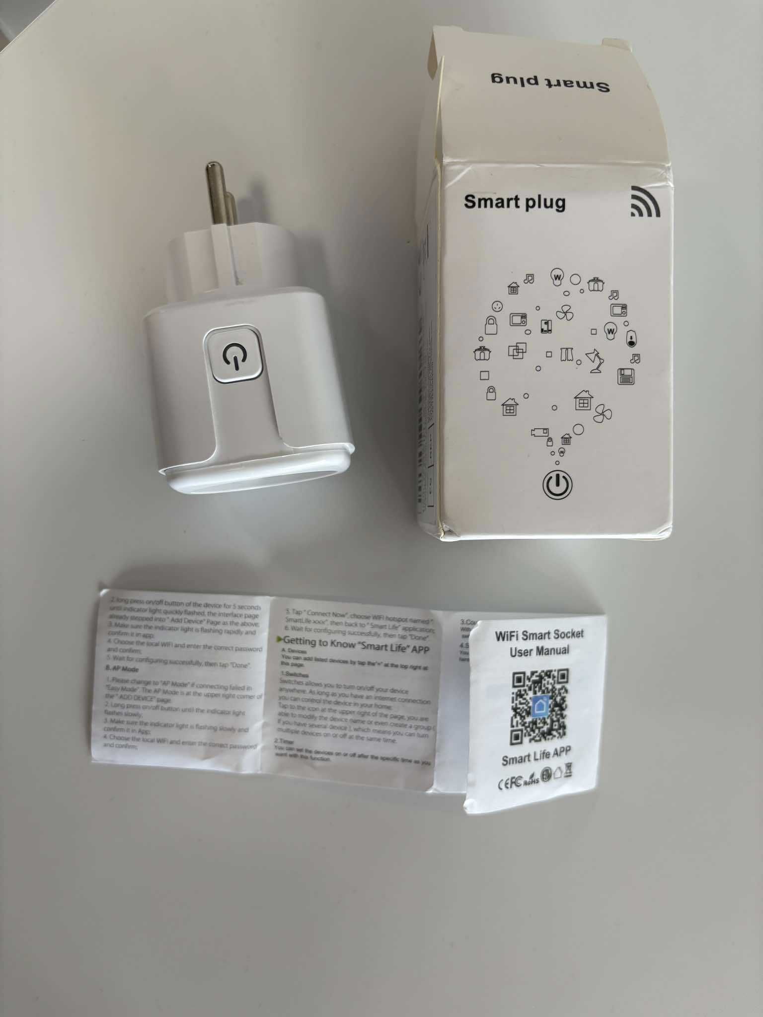 WiFi Смарт Адаптер за Контакт + Мобилно Приложение Smart Plug