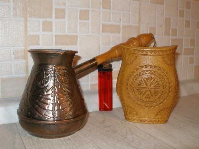 Медно Джезве&Дървена Ваза
