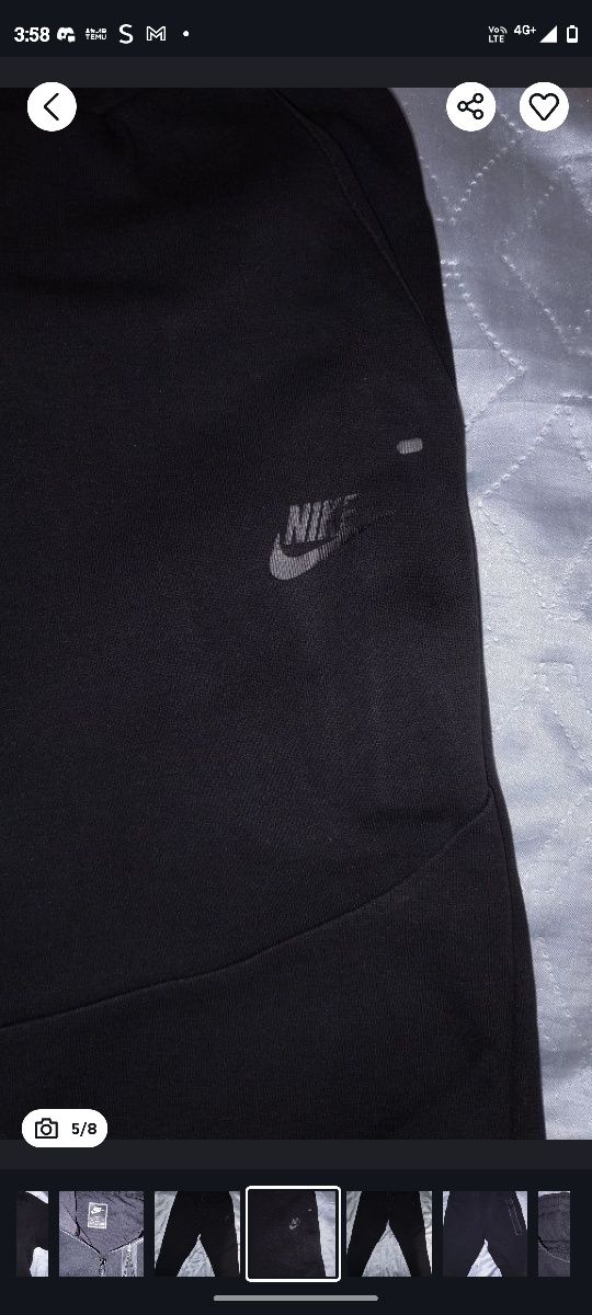 Черна Nike Tech Fleece горнище и долнище на достъпна цена