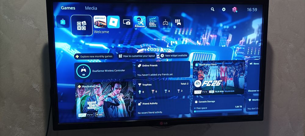 Playstation 5 pro, cfi-7021, 2Tb, два контролера