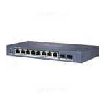 Switch cu 8 porturi Hikvision DS-3E1510P-SI, PoE, cu management 2x SFP