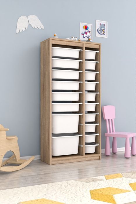 Шкаф за Съхранение с 18 кошници