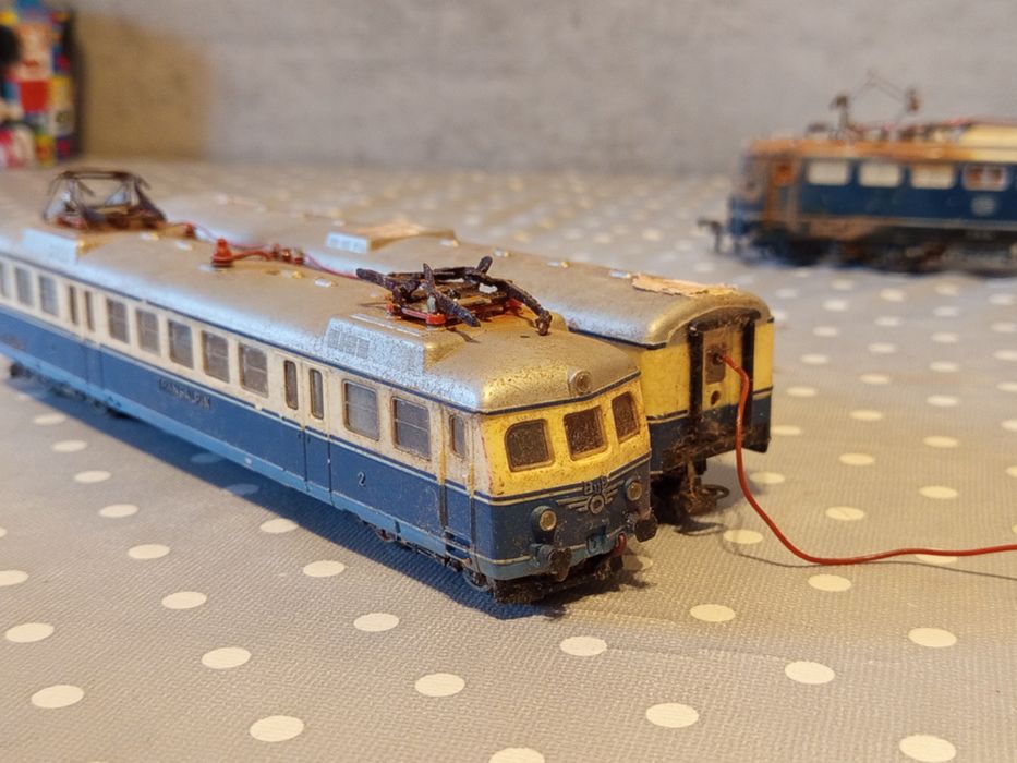 Garnitură locomotiva electrică+vagon Kleinbahn, scară HO