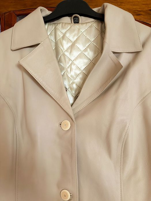 Palton de piele cu blana