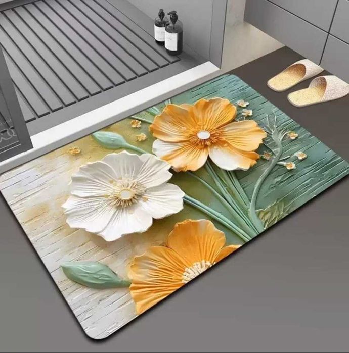 Коврик комнатный на пол безворсовый  80*120 см 60*90sm см