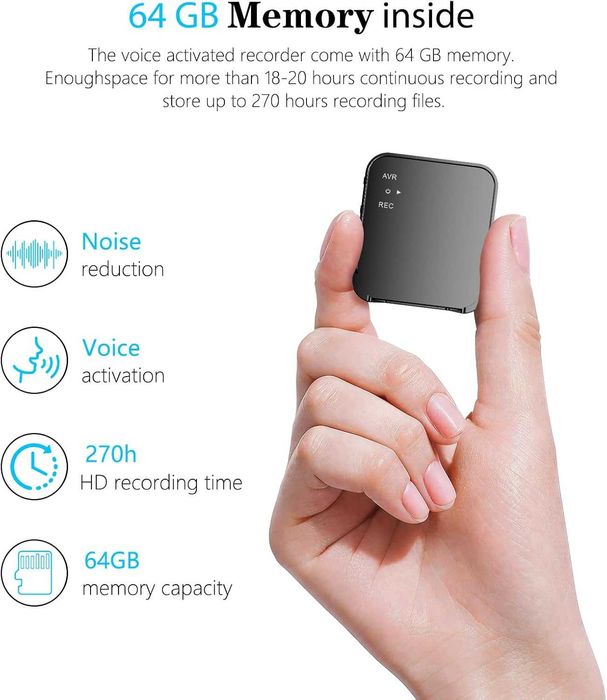 Цифров гласов рекордер, 100 GB флаш памет тип C със запис на глас