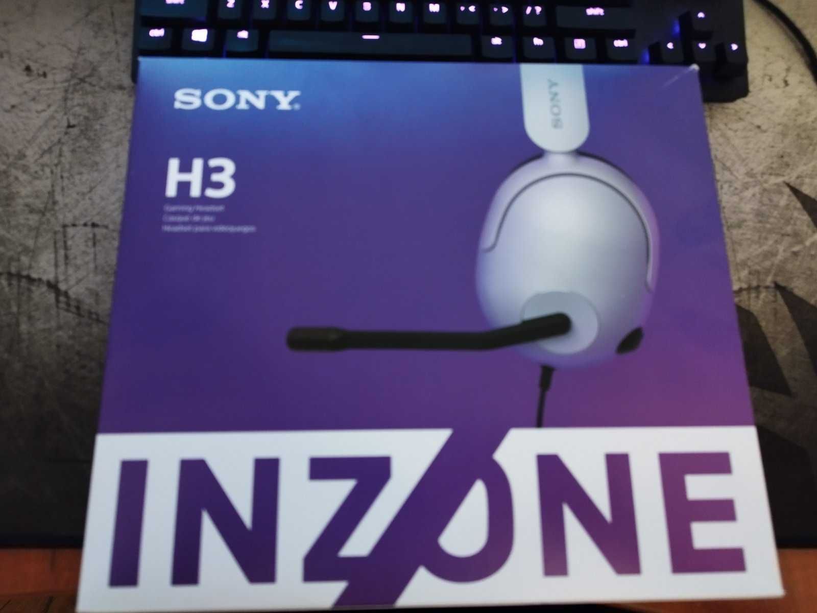 Гейминг слушалки Sony Inzone H3, бели ЧИСТО НОВИ в оригиналната кутия