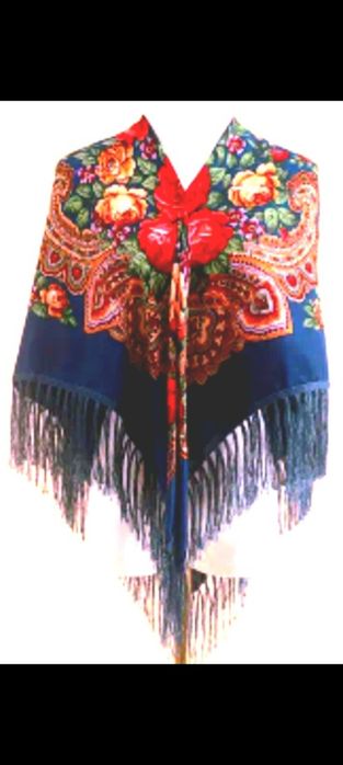 Batic / sal etno 107x107 cm cu franjuri