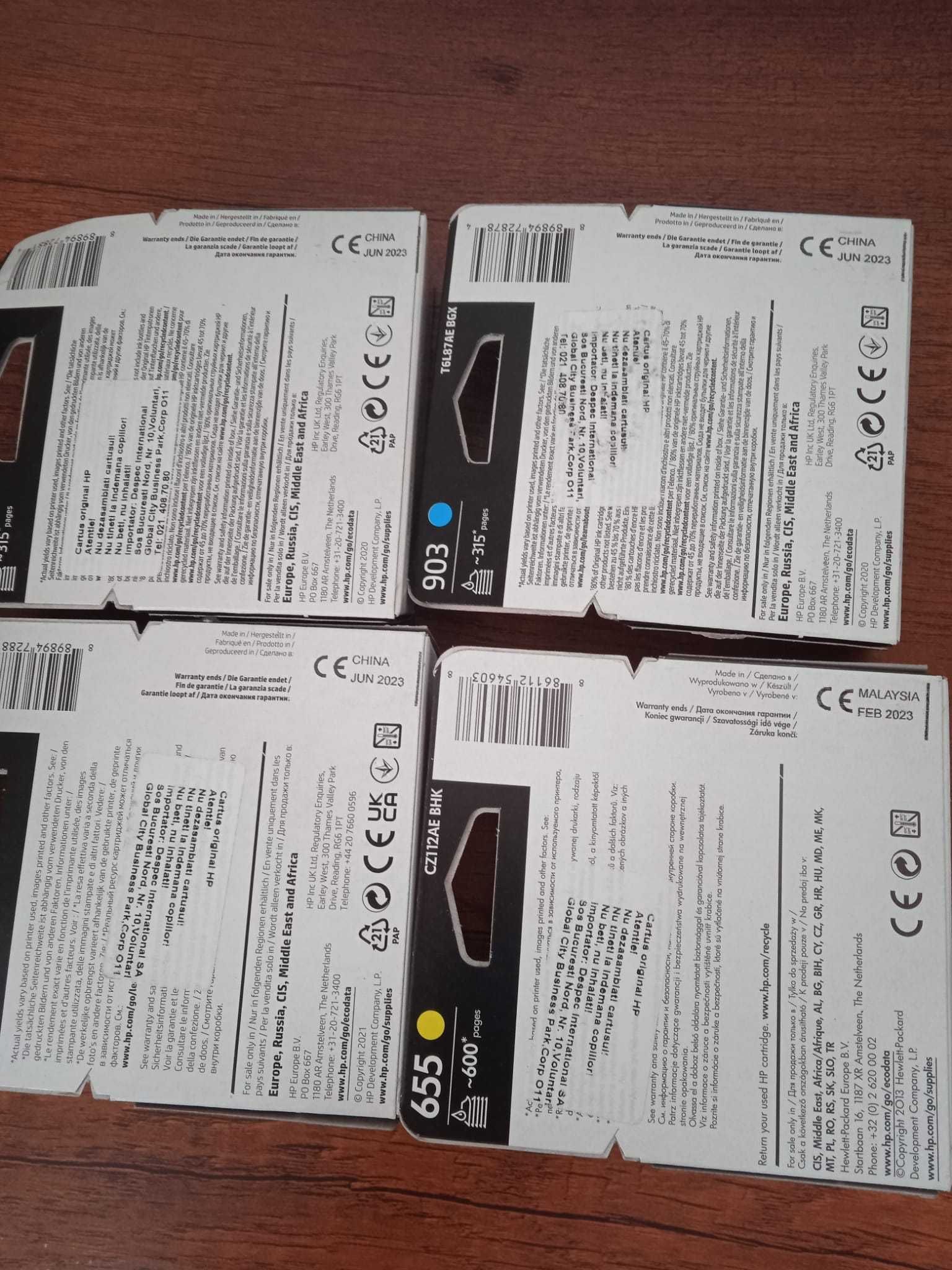 Vand cartuse imprimanta HP 903 si 655