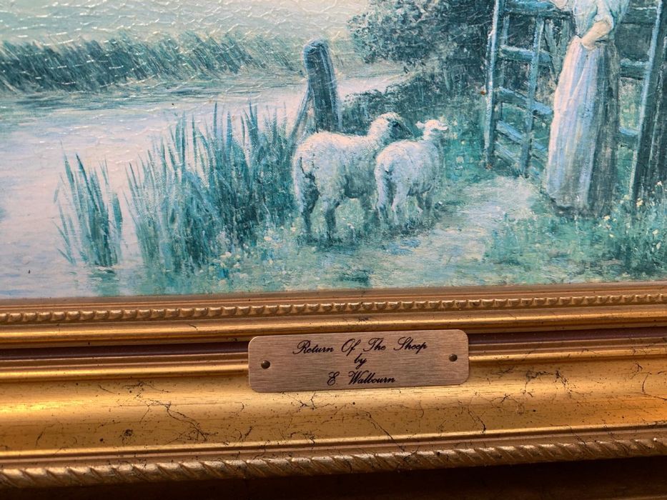 Tablou pictat in rama de lemn