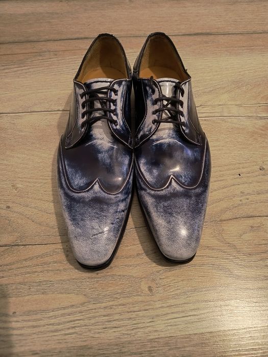 Pantofi din piele naturala imitația blugilor mărimea 41