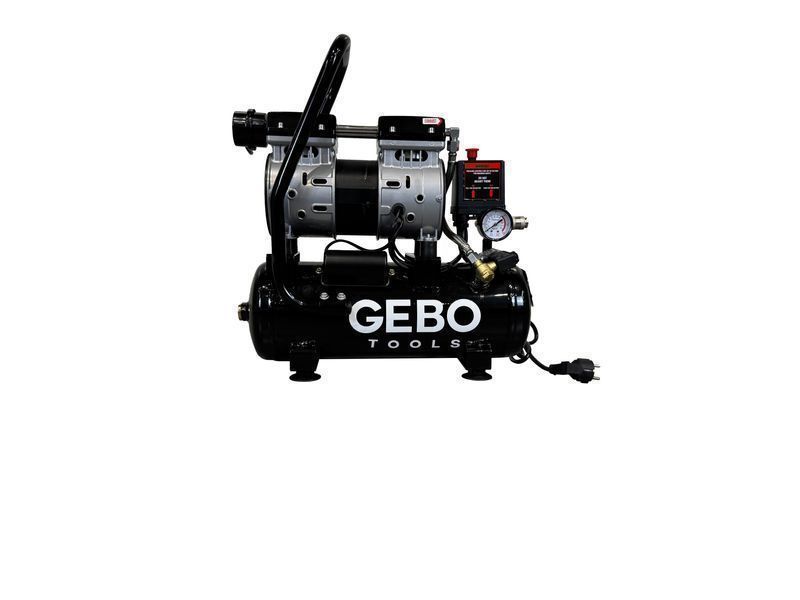 Безшумен компресор с намален шум без масло 9 л gebo tools