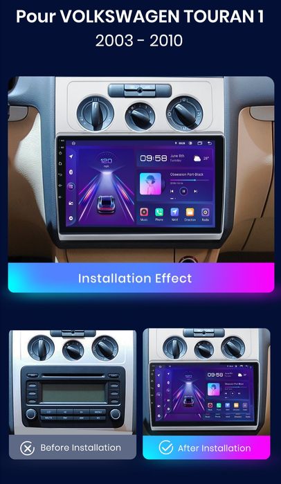 Navigatie Android dedicata VW Touran 1 (2003-2010)