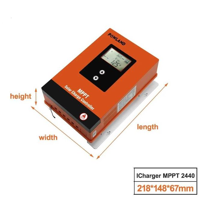 Controler/regulator solar Powland 60A - 12V 24V 36V 48V, 100% MPPT