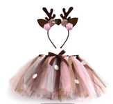 Costum Căprioară bambi Cerb Ren fusta bentiță capra ied urs lup cocos