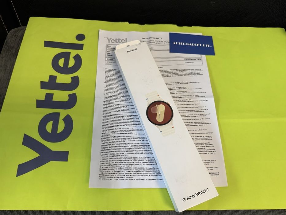 ***КАТО НОВ 40mm Samsung watch 7 BT Yettel Гаранция 2027 Cream