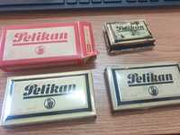 3 tușiere stampile vechi Pelikan, 1 in cutia originala,2 mari,una mica