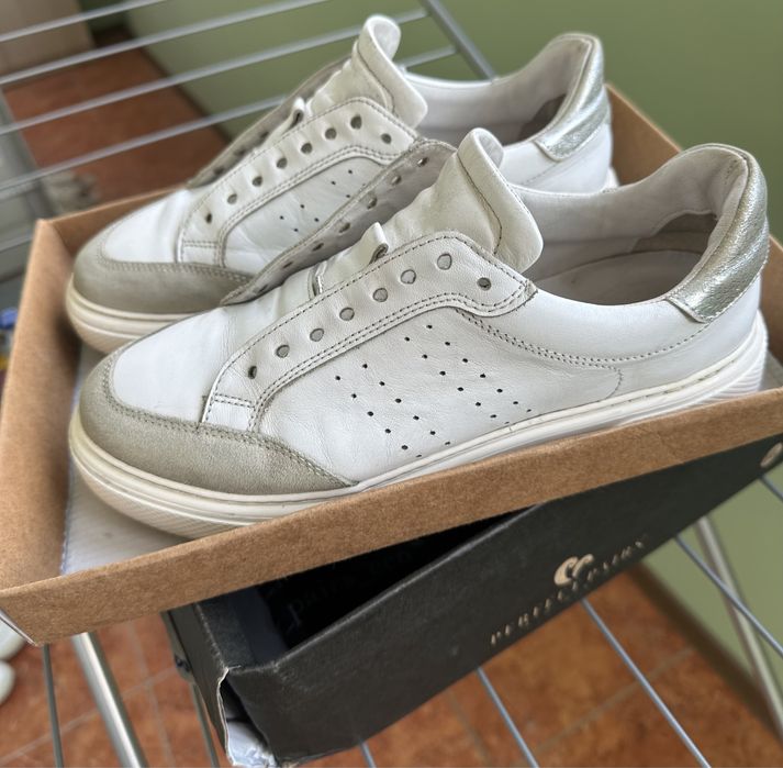 Белые кожаные кеды