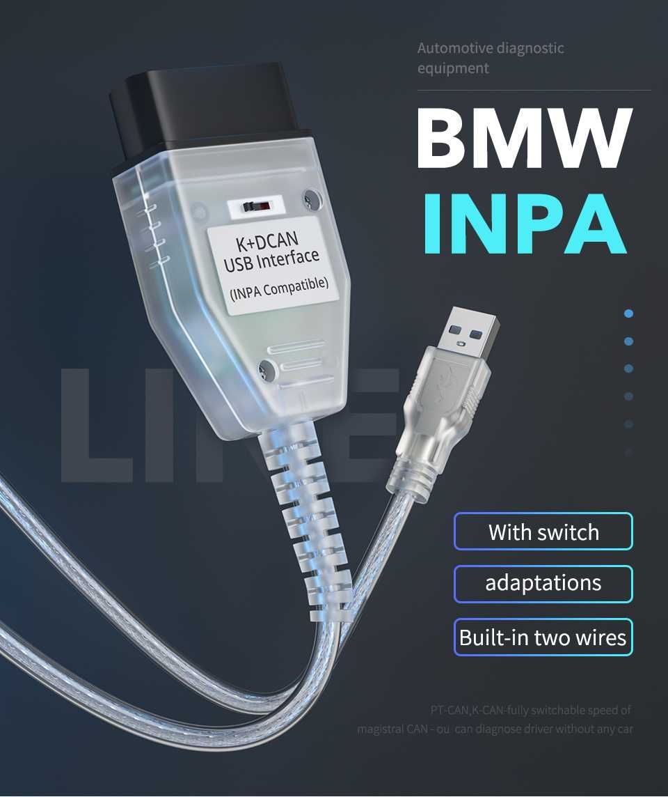 VAND Tester Bmw INTERFATA K+Dkan Diagnoza Enet Seria E F G INPA ISTA +