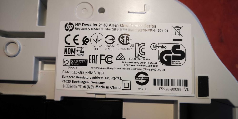 Vand Multifunctional inkjet color HP DeskJet 2130 All-in-One, A4, USB