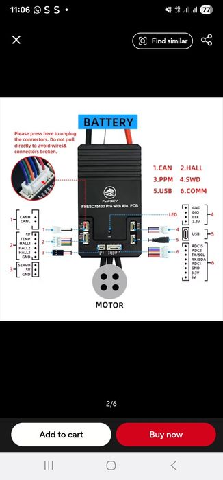Vesc controller 75100 pro v2