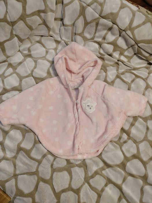 Blazer roz fetițe pufos 12-18 luni